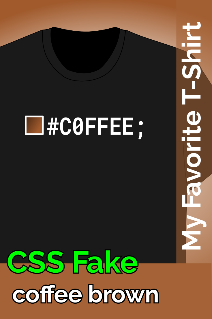 T-Shirt Kaffee - CSS Hex Color